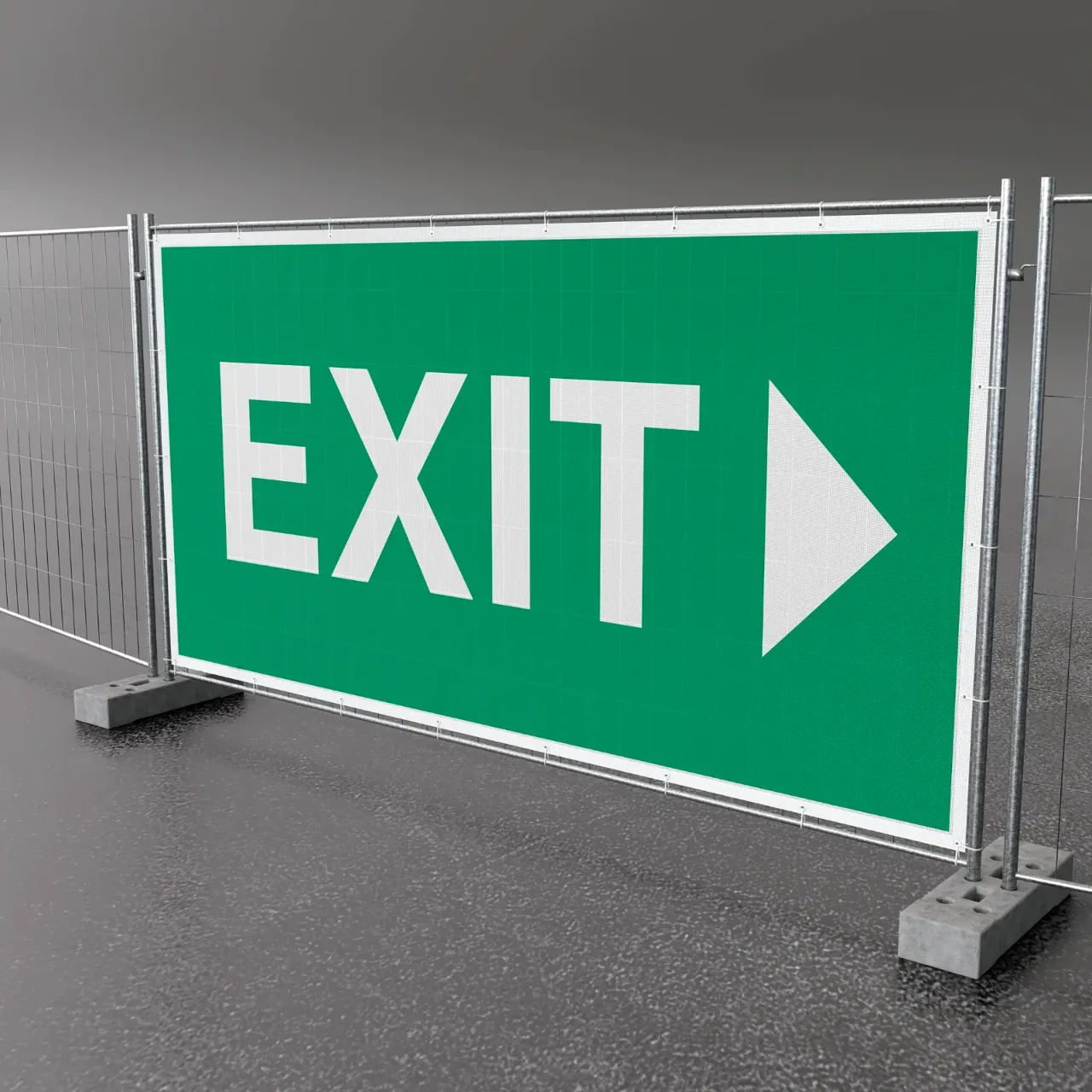 Bauzaunbanner «Exit»