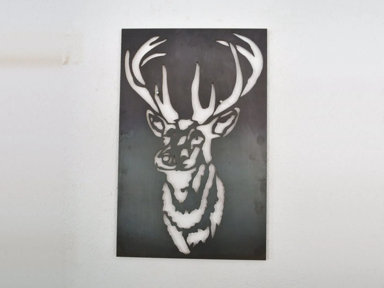 Stahlbild Hirsch