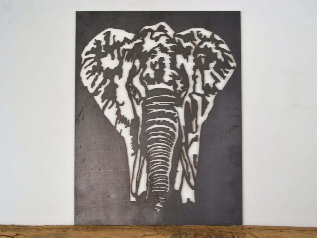 Stahlbild Elefant
