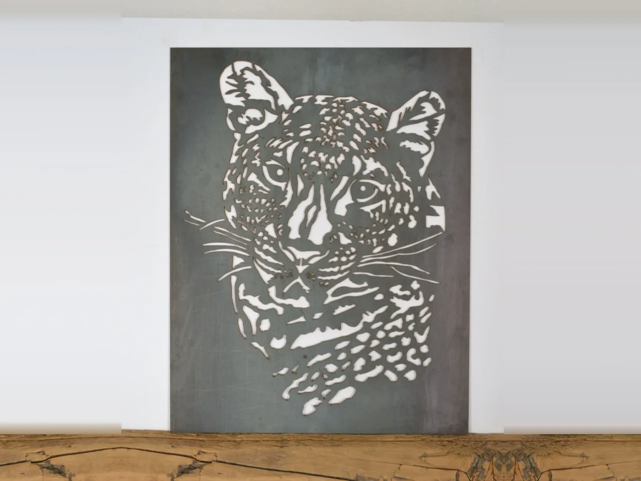 Stahlbild Leopard