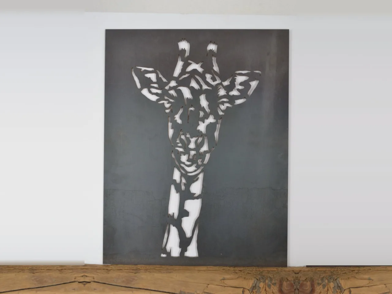 Stahlbild Giraffe