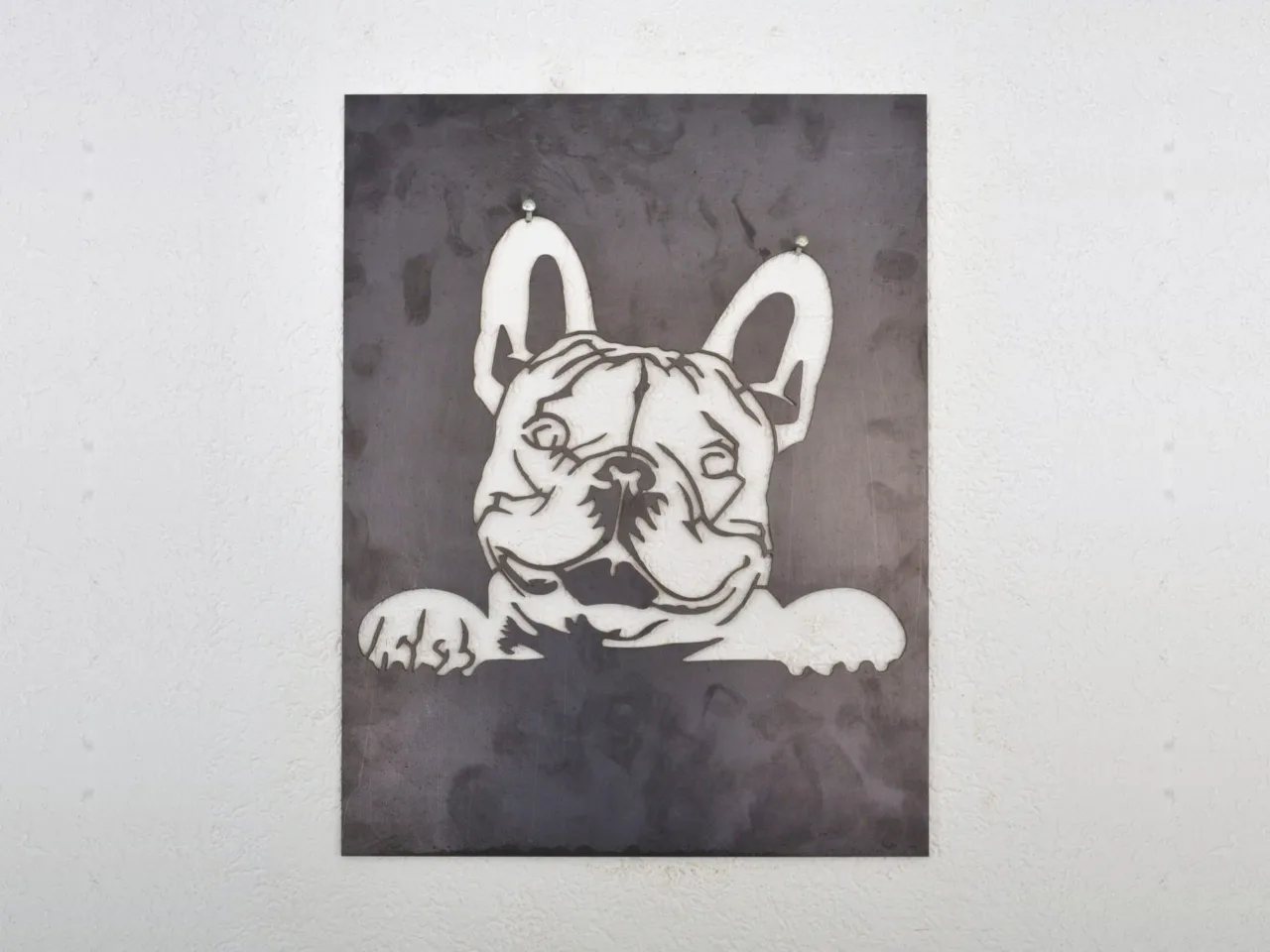 Stahlbild Bulldogge