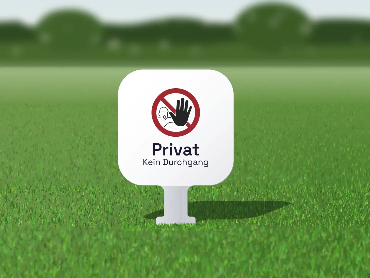 Rasenstecker «Privat»: In the lawn: the shoulders rest on the grass