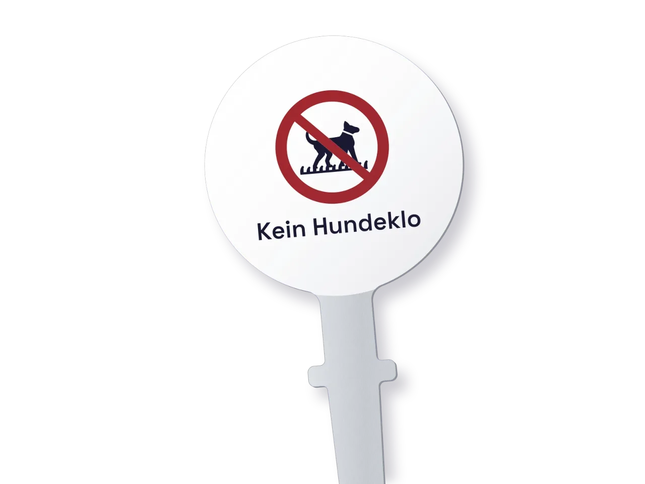 Rasenstecker «Kein Hundeklo» mit Verbotszeichen