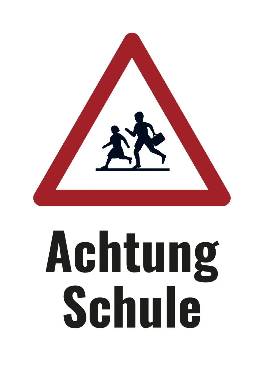 Warnschild «Achtung Schule»