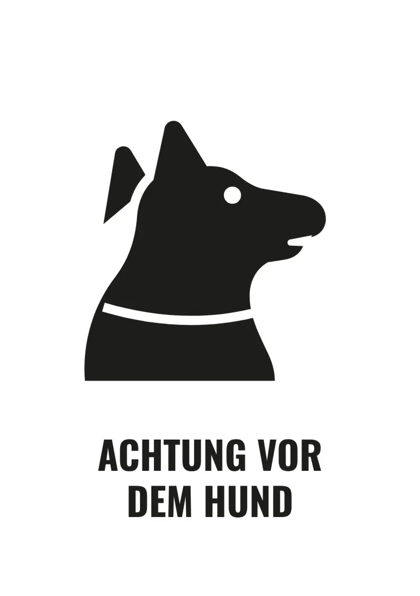 Warnschild «Achtung vor dem Hund»