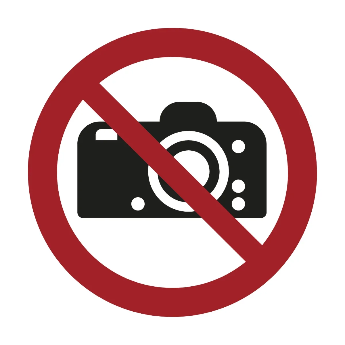 No photography sign (pictogram)