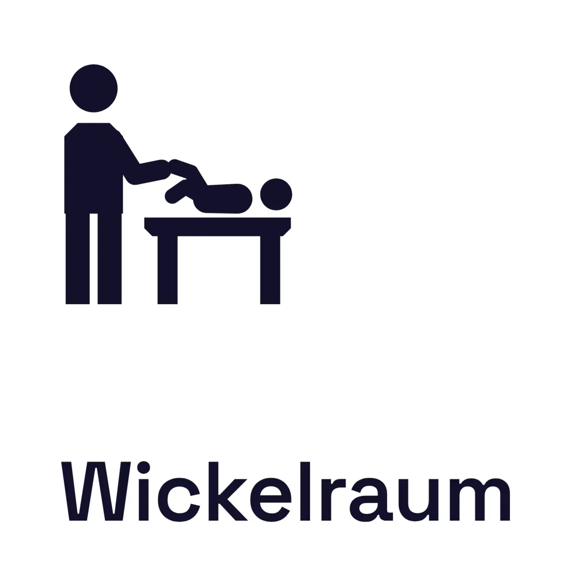 Türschild «Wickelraum»