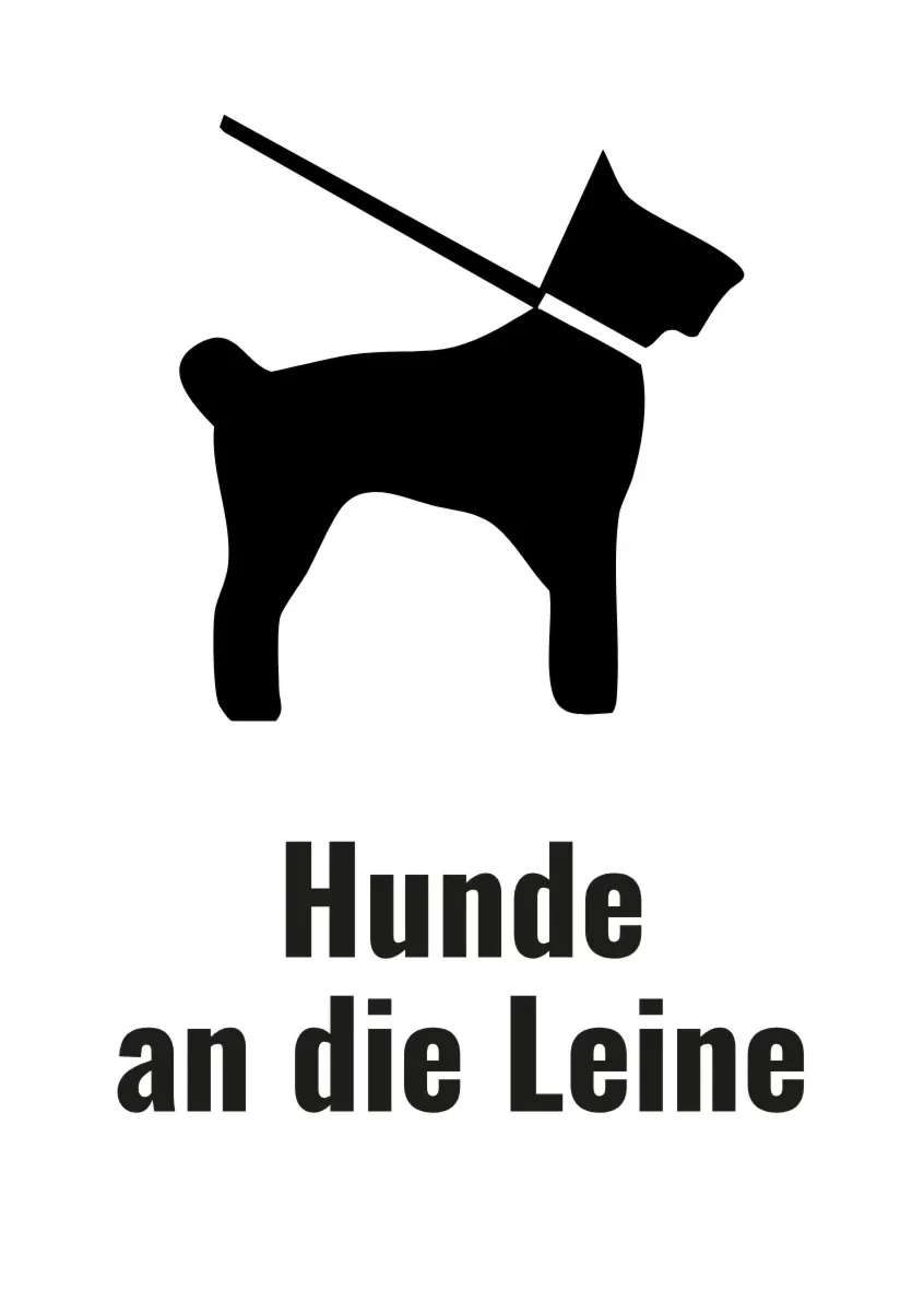 Hinweisschild «Hunde an die Leine»