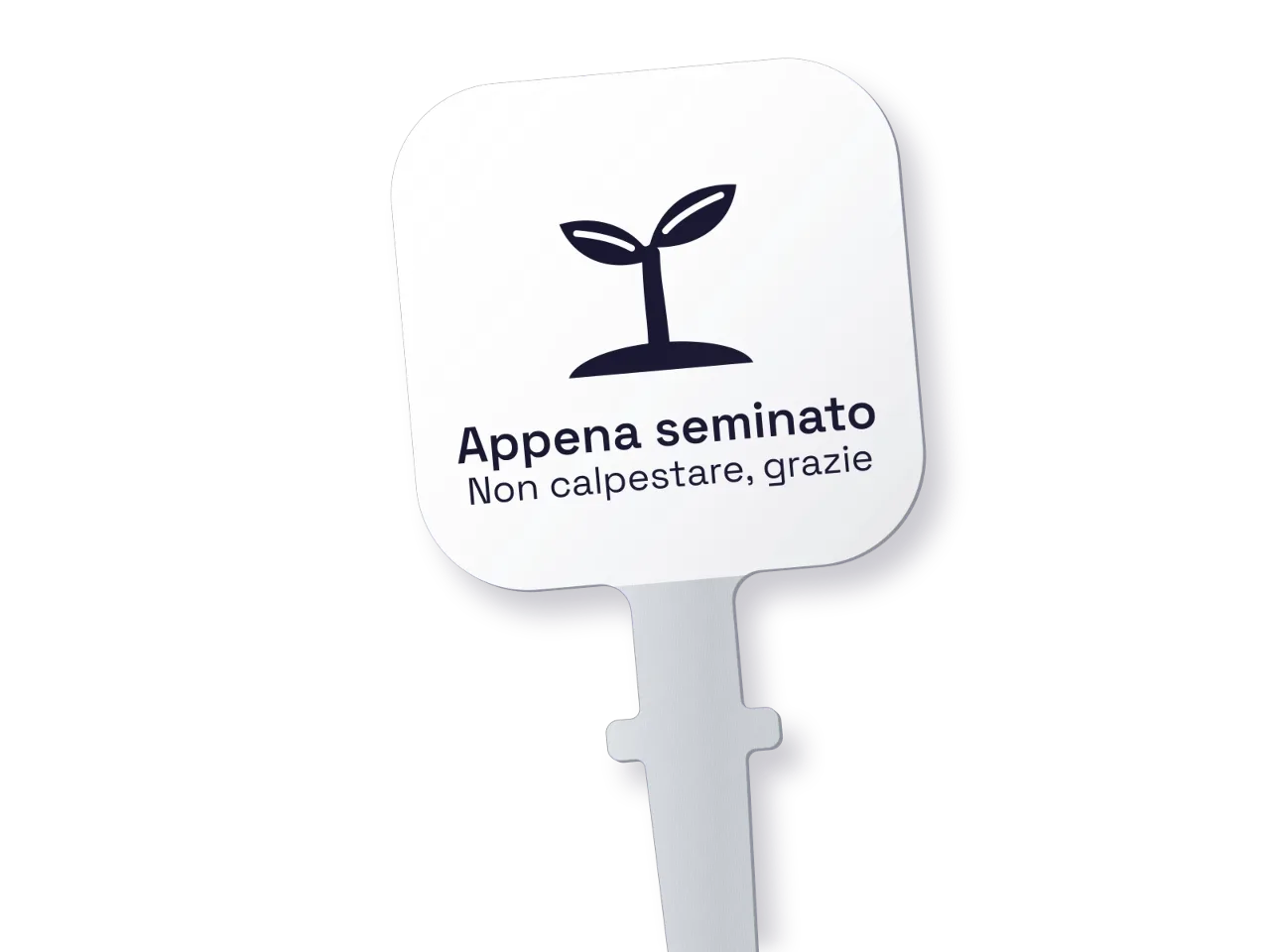 Cartello da prato «Appena seminato»