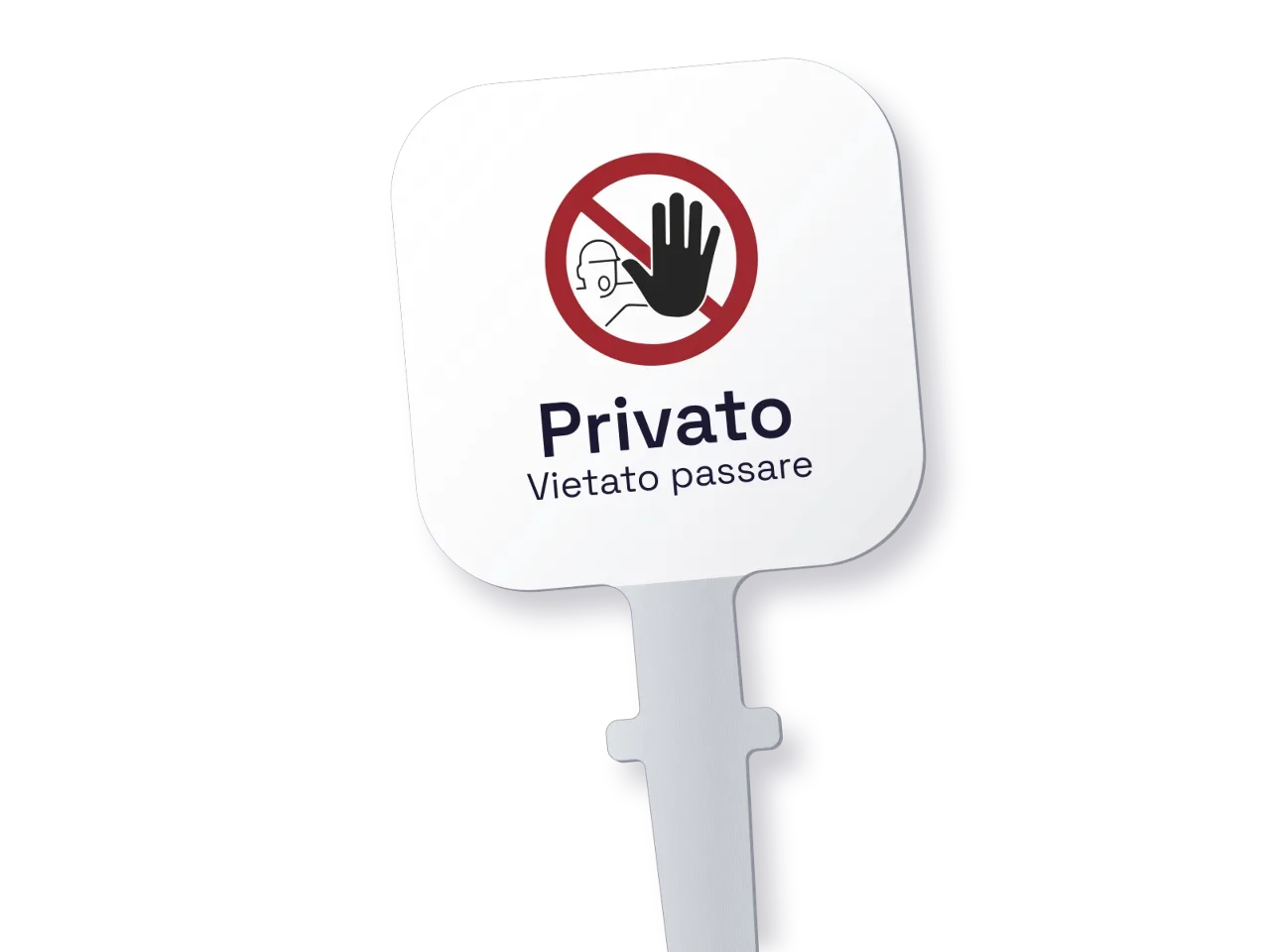 Cartello da prato «Privato, passaggio non consentito»