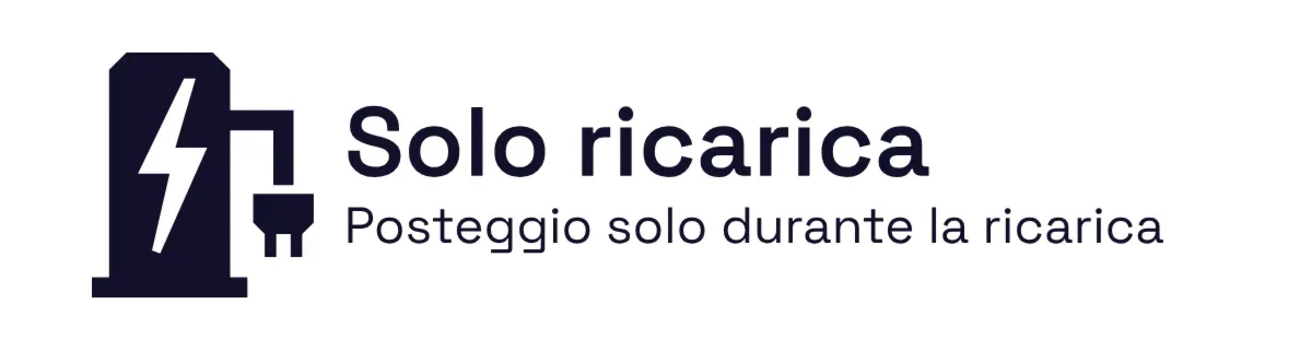 Cartello per posteggio di ricarica «Solo per la ricarica»