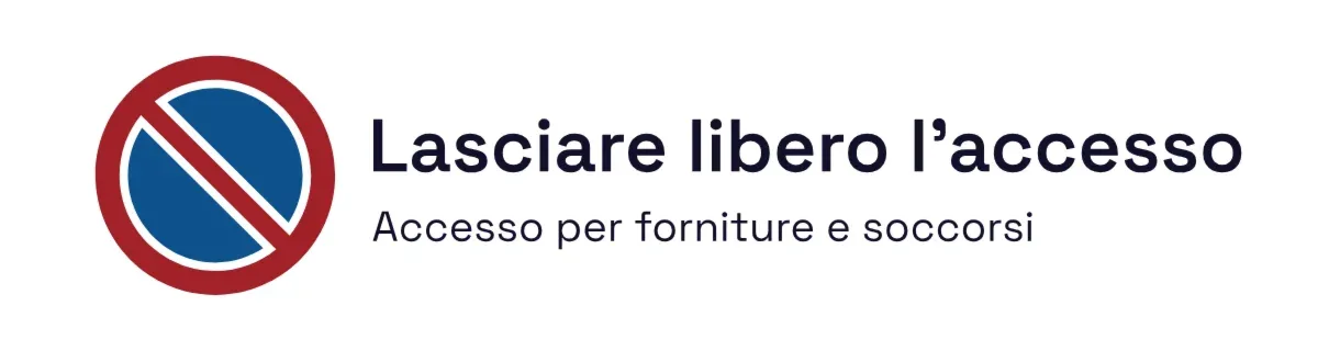 Cartello «Lasciare libera l'entrata»