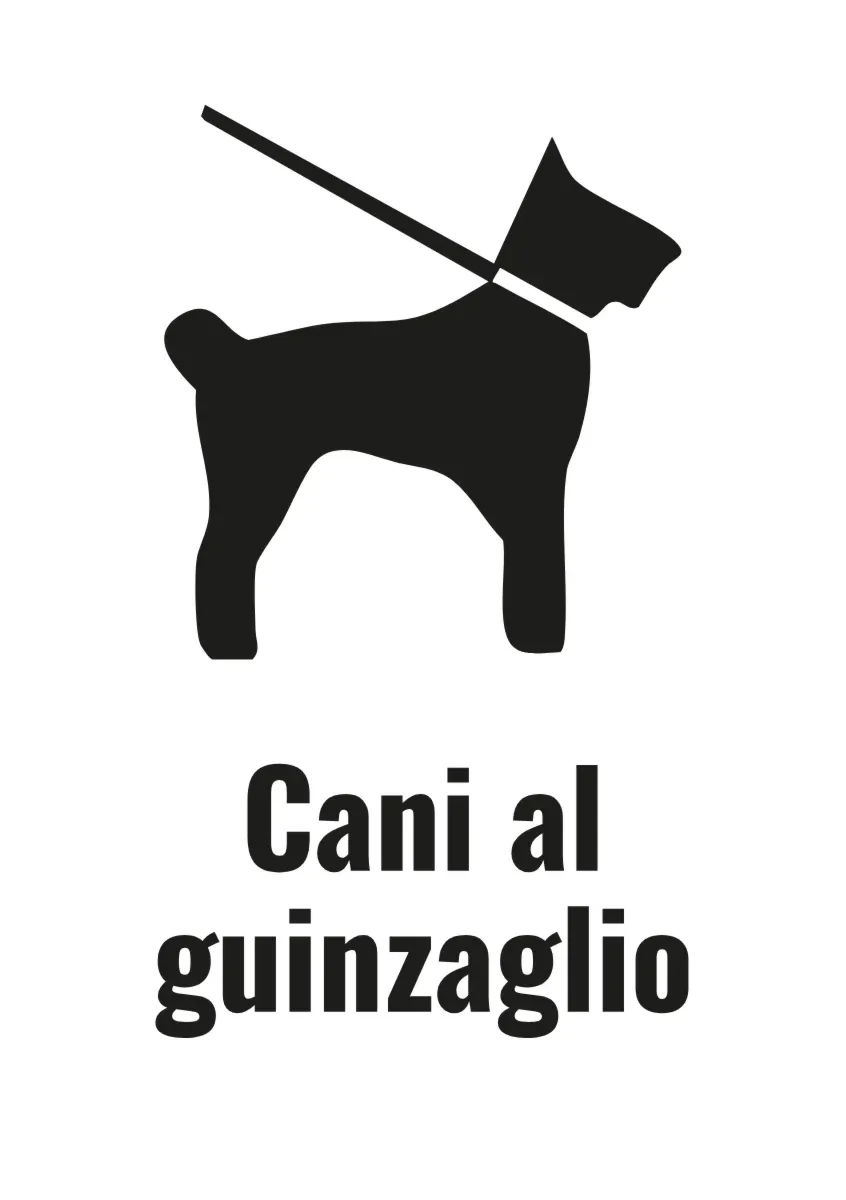 Cartello «Tenere i cani al guinzaglio»
