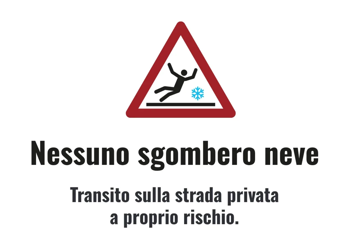 Cartello «Nessun servizio invernale»