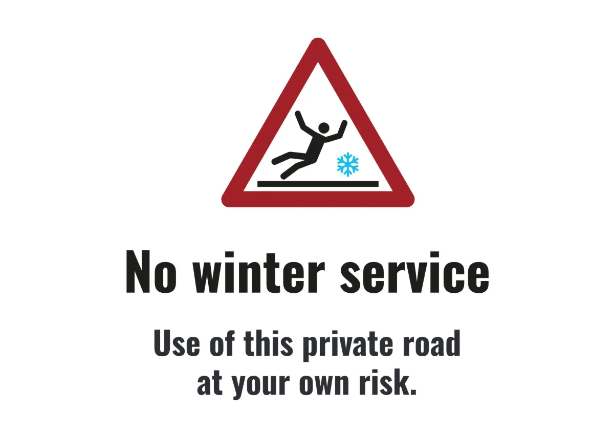 Warnschild «Kein Winterdienst»