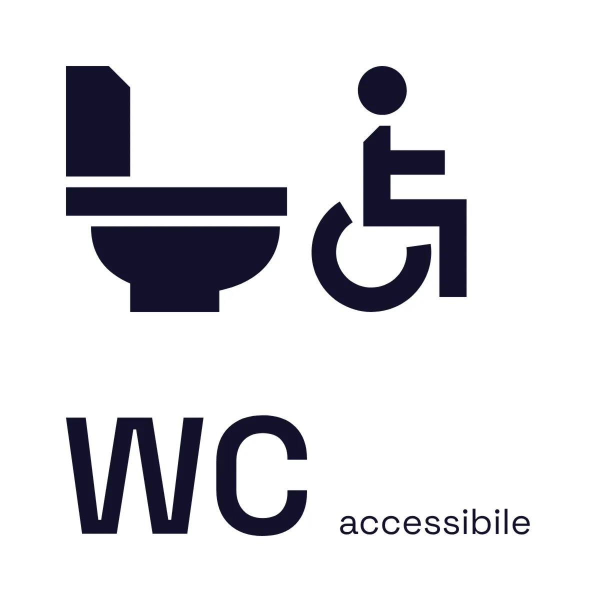 Targa per porta «WC accessibile»