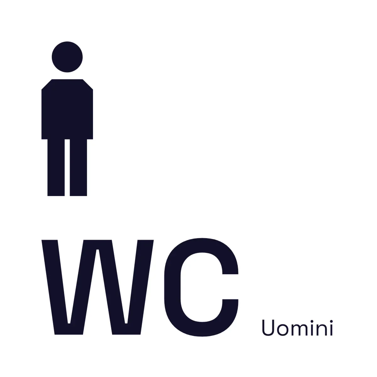 Targa per porta WC «Uomini»