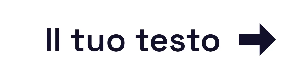 Cartello indicatore con testo personalizzato e freccia
