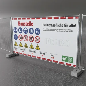 Bauzaunbanner mit Logo