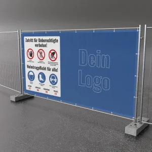 Bauzaunbanner mit Logo